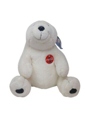 Coca Cola Polar Bear Plush Stuffed Animal W/ Tag 12" Toy 1993 Vintage #S1C